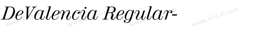 DeValencia Regular字体转换